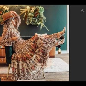 FREE PEOPLE FEELING GROOVY COTTAGECORE MAXI DRESS